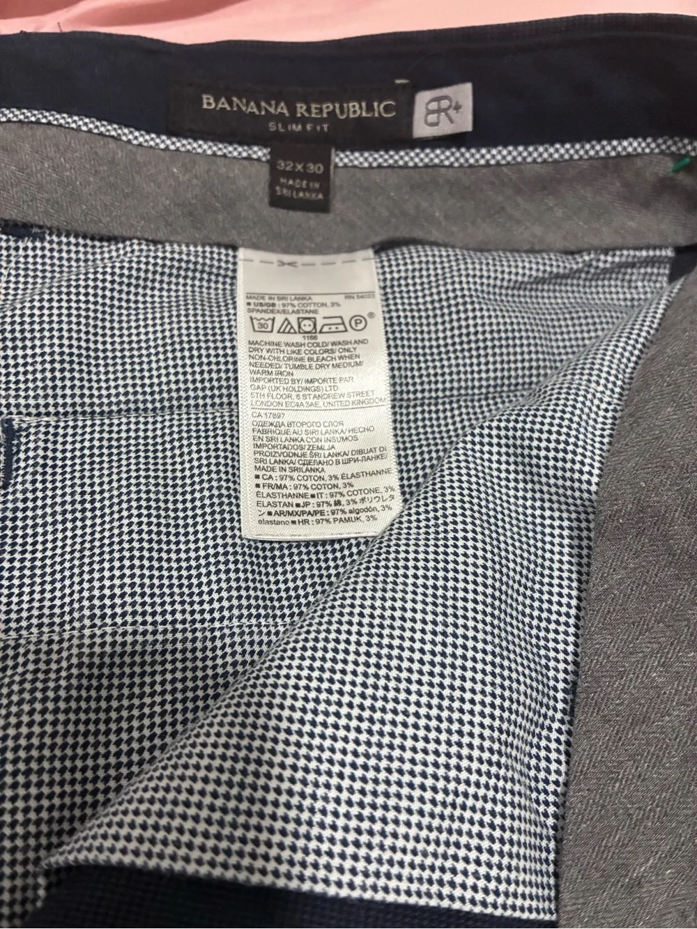 Banana Republic Men's Dark Navy Dress Pants